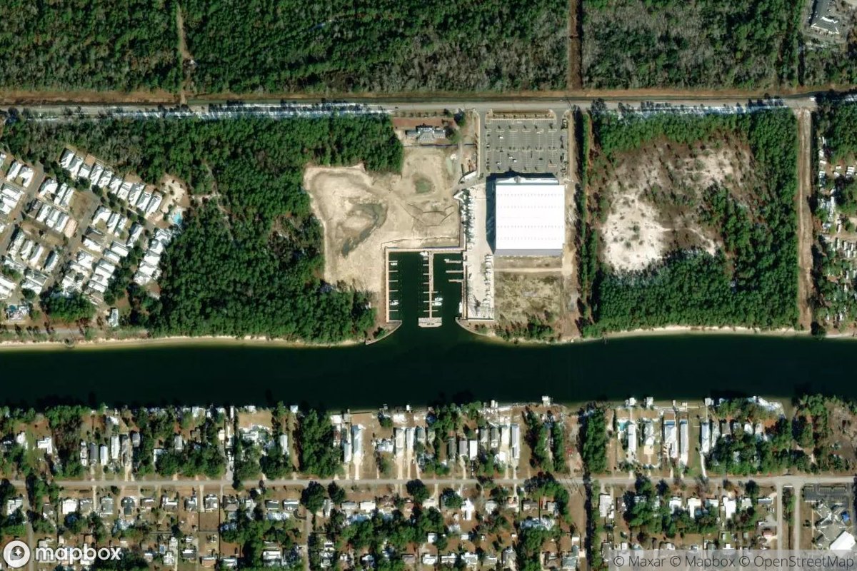 Satellite view of Marina at 30.2805, -87.6941