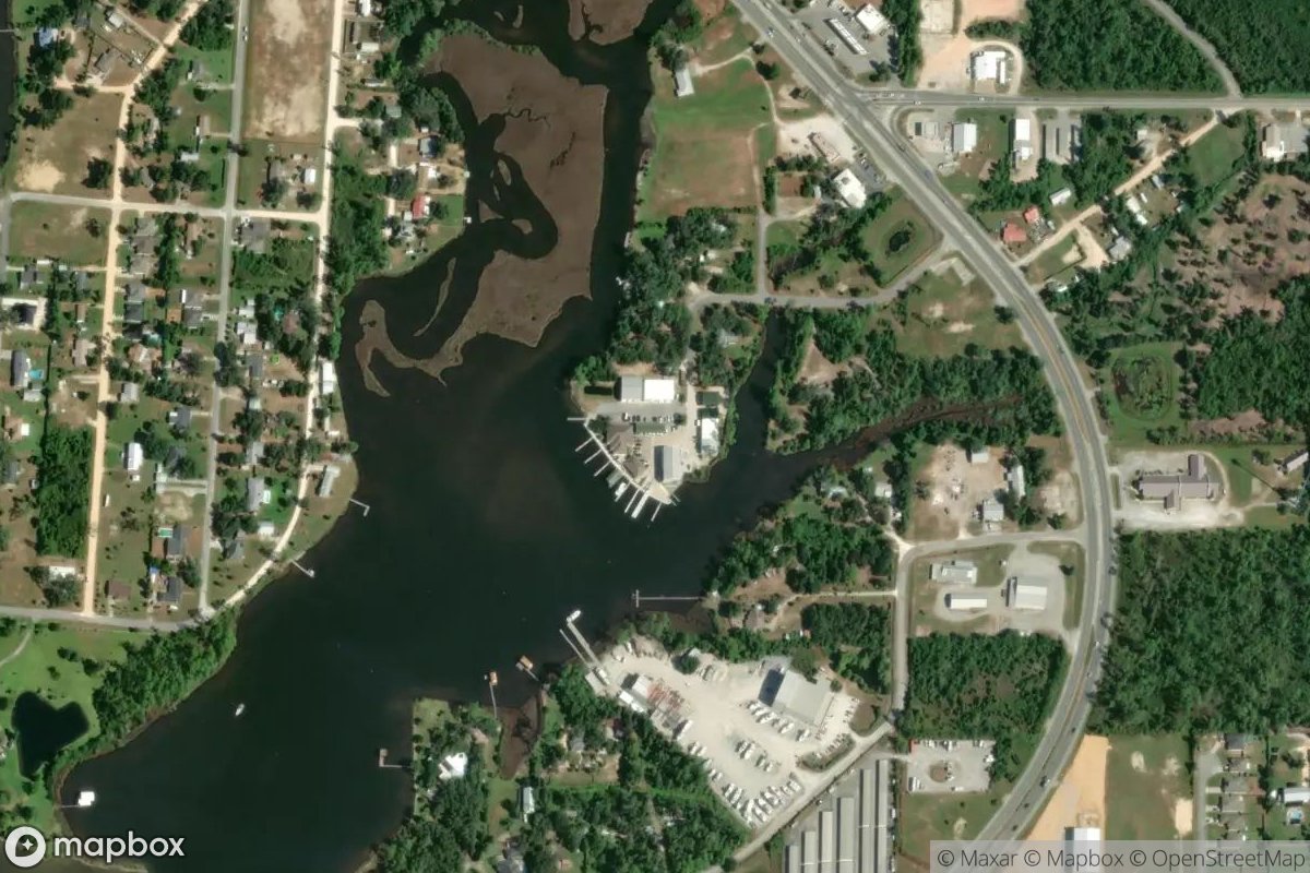 Satellite view of Marina at 30.2829, -85.6392