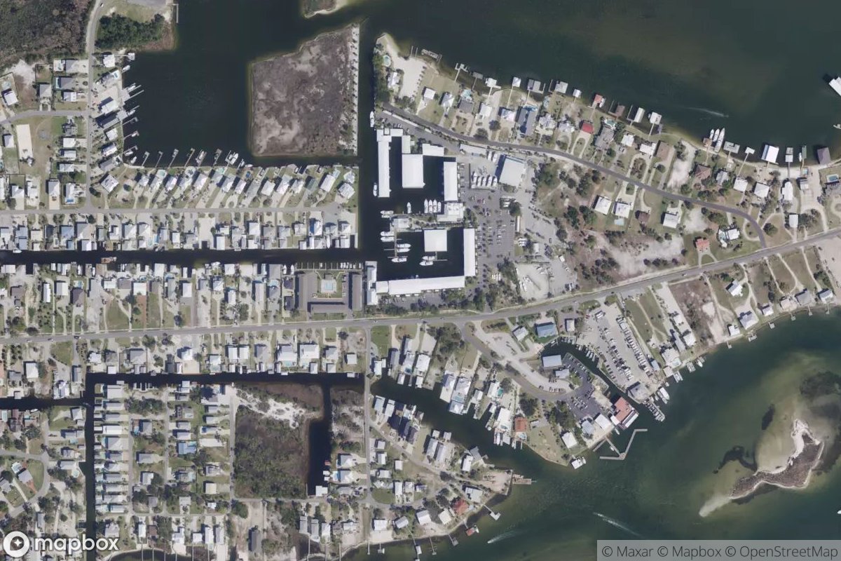 Satellite view of Marina at 30.2829, -87.5637