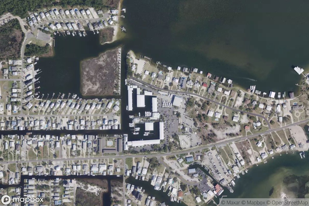 Satellite view of Marina at 30.2843, -87.5633