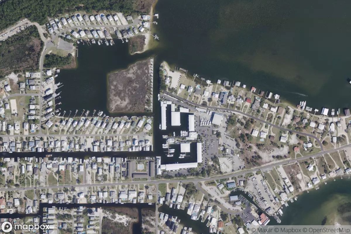 Satellite view of Marina at 30.2844, -87.5639