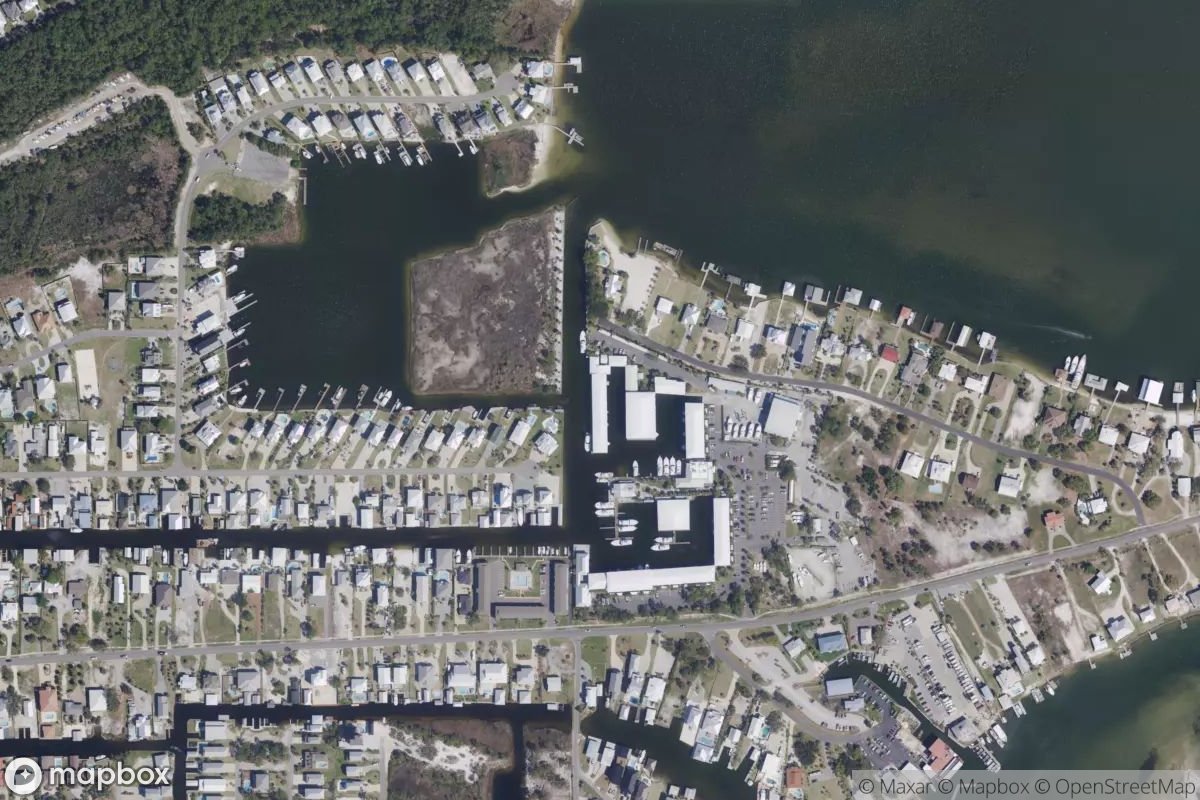 Satellite view of Marina at 30.2845, -87.5643