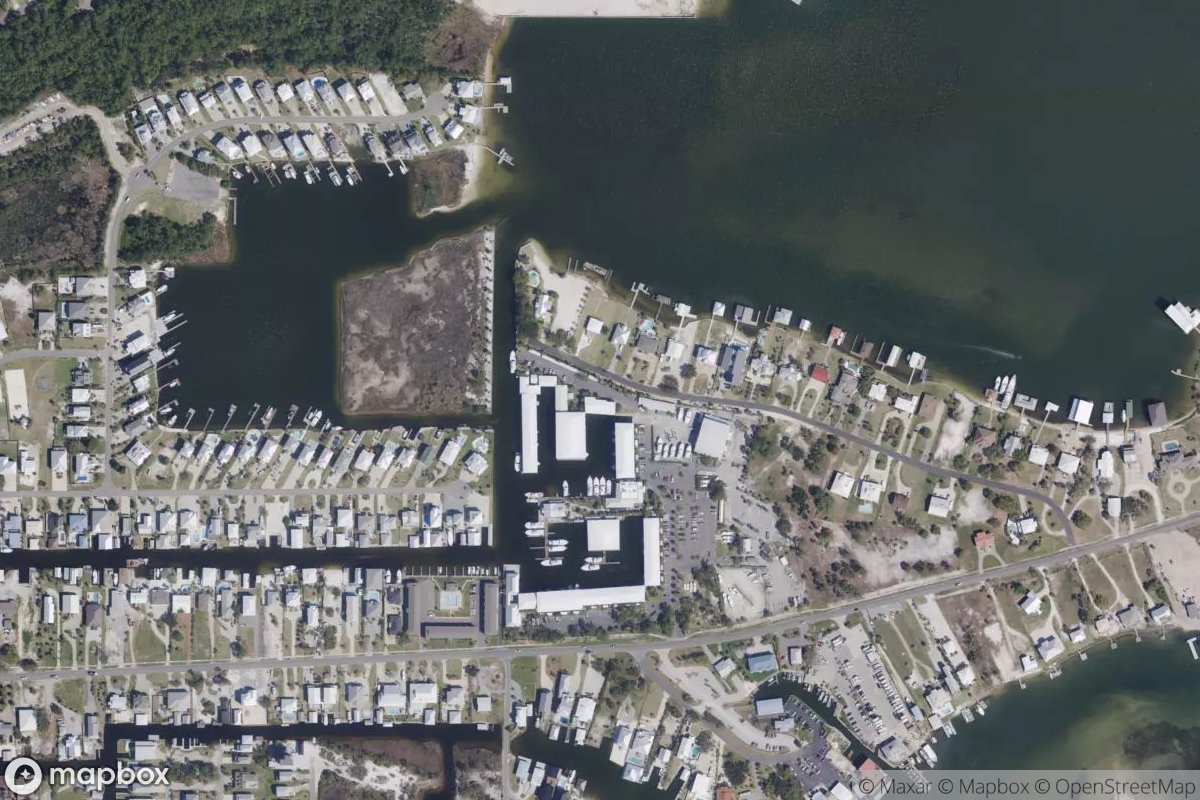 Satellite view of Marina at 30.2847, -87.5635