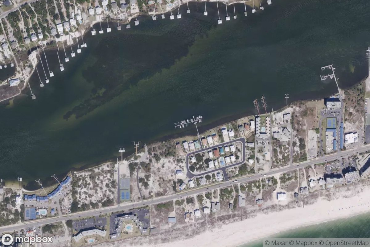 Satellite view of Marina at 30.2885, -87.4928
