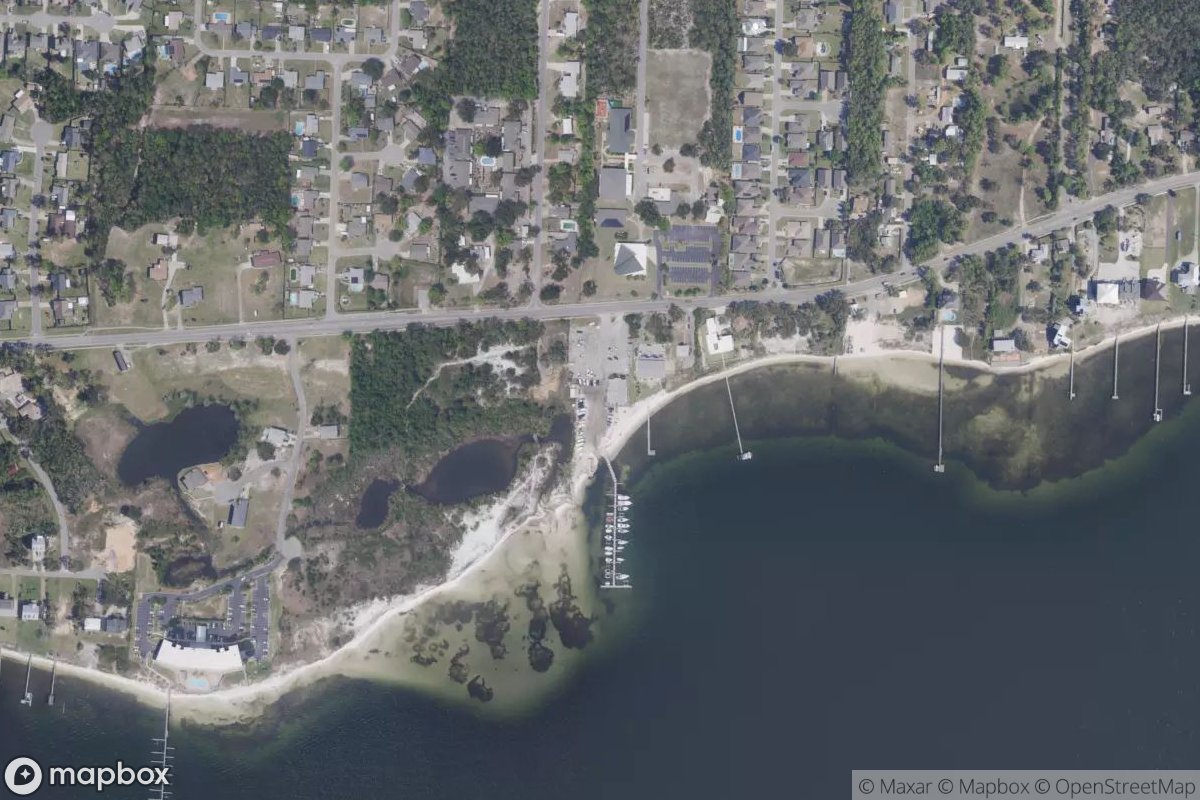 Satellite view of Marina at 30.3266, -87.3686