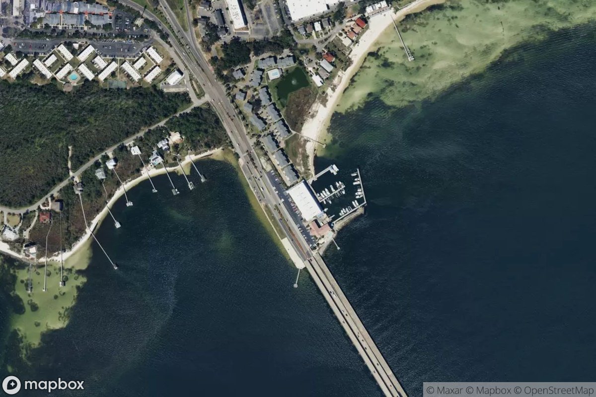 Satellite view of Marina at 30.3535, -87.1568