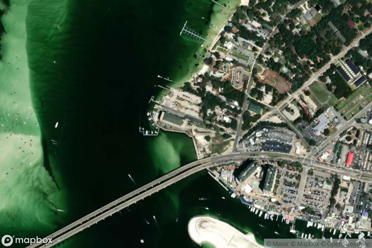Satellite view of Marina at 30.3964, -86.5146