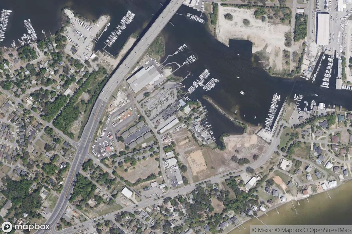 Satellite view of Marina at 30.3988, -87.2472