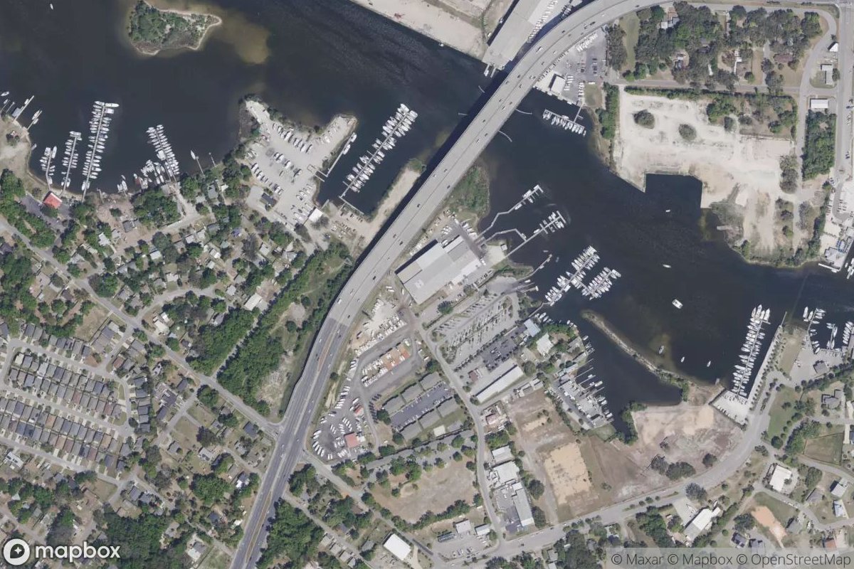 Satellite view of Marina at 30.3998, -87.2486