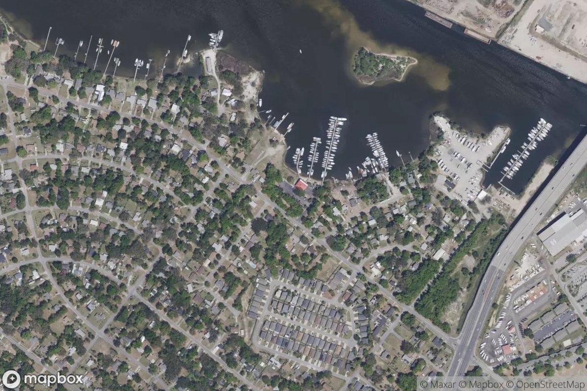 Satellite view of Marina at 30.4007, -87.2544