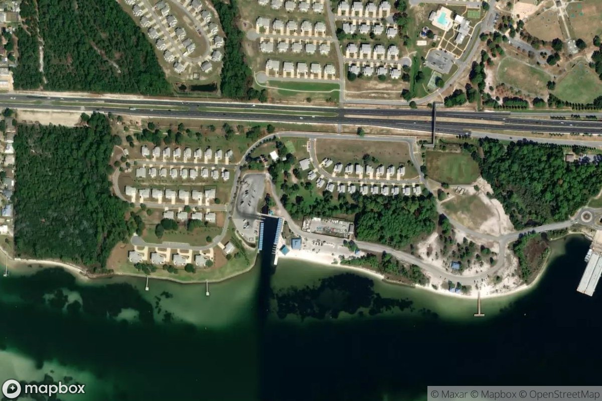 Satellite view of Marina at 30.4097, -86.7088