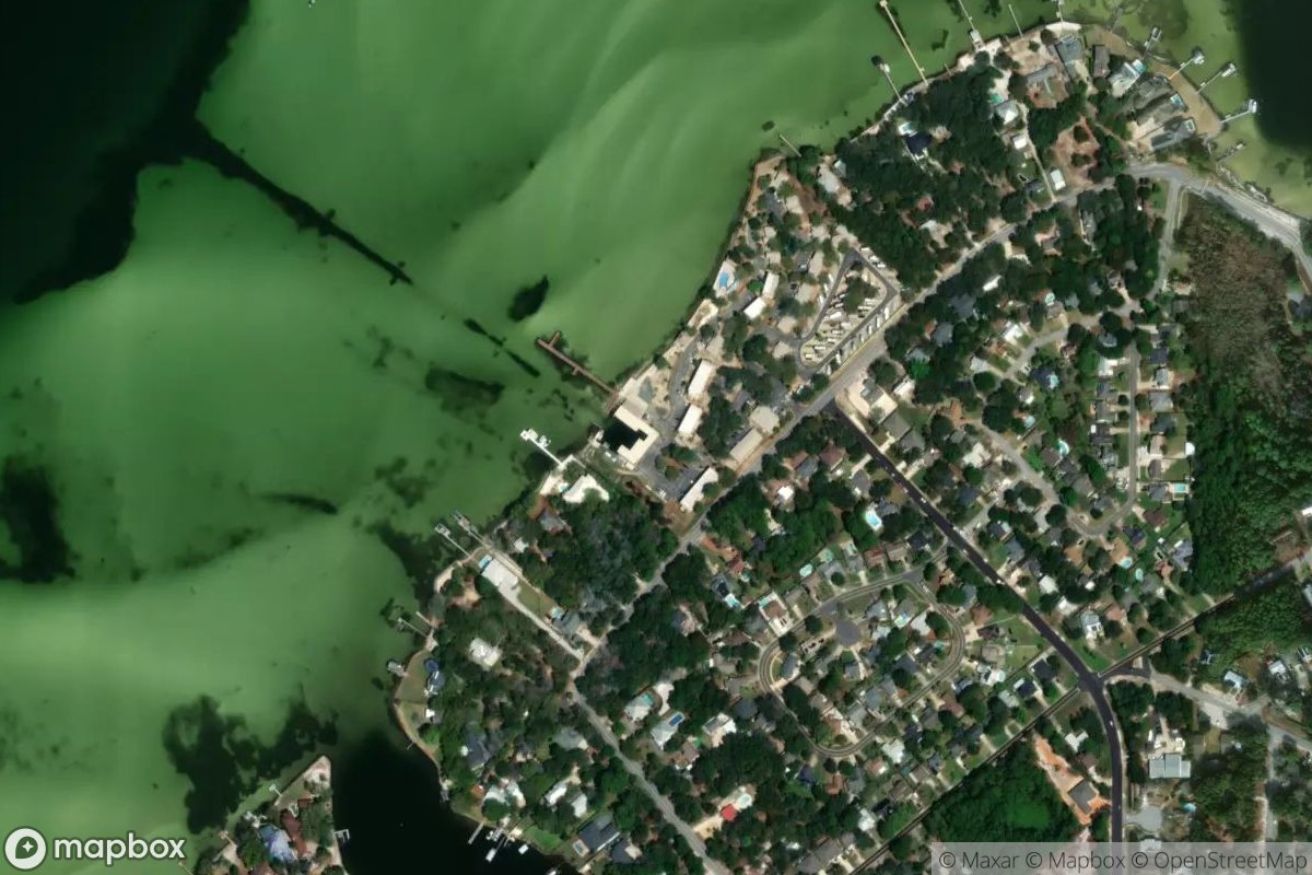 Satellite view of Marina at 30.4104, -86.4998