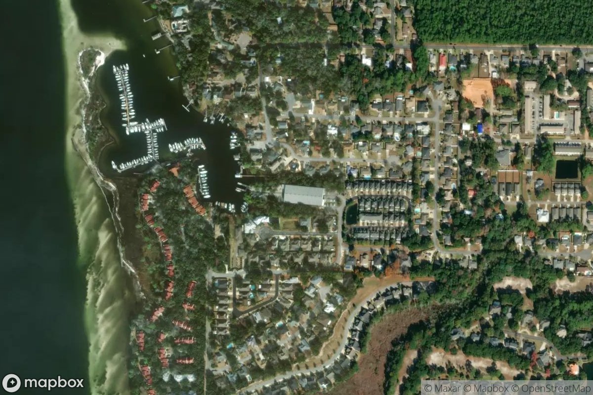 Satellite view of Marina at 30.4947, -86.4434
