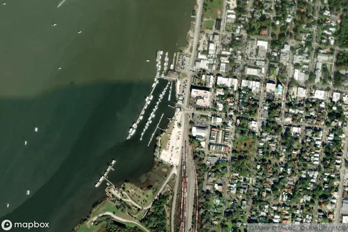 Satellite view of Marina at 30.6700, -81.4655