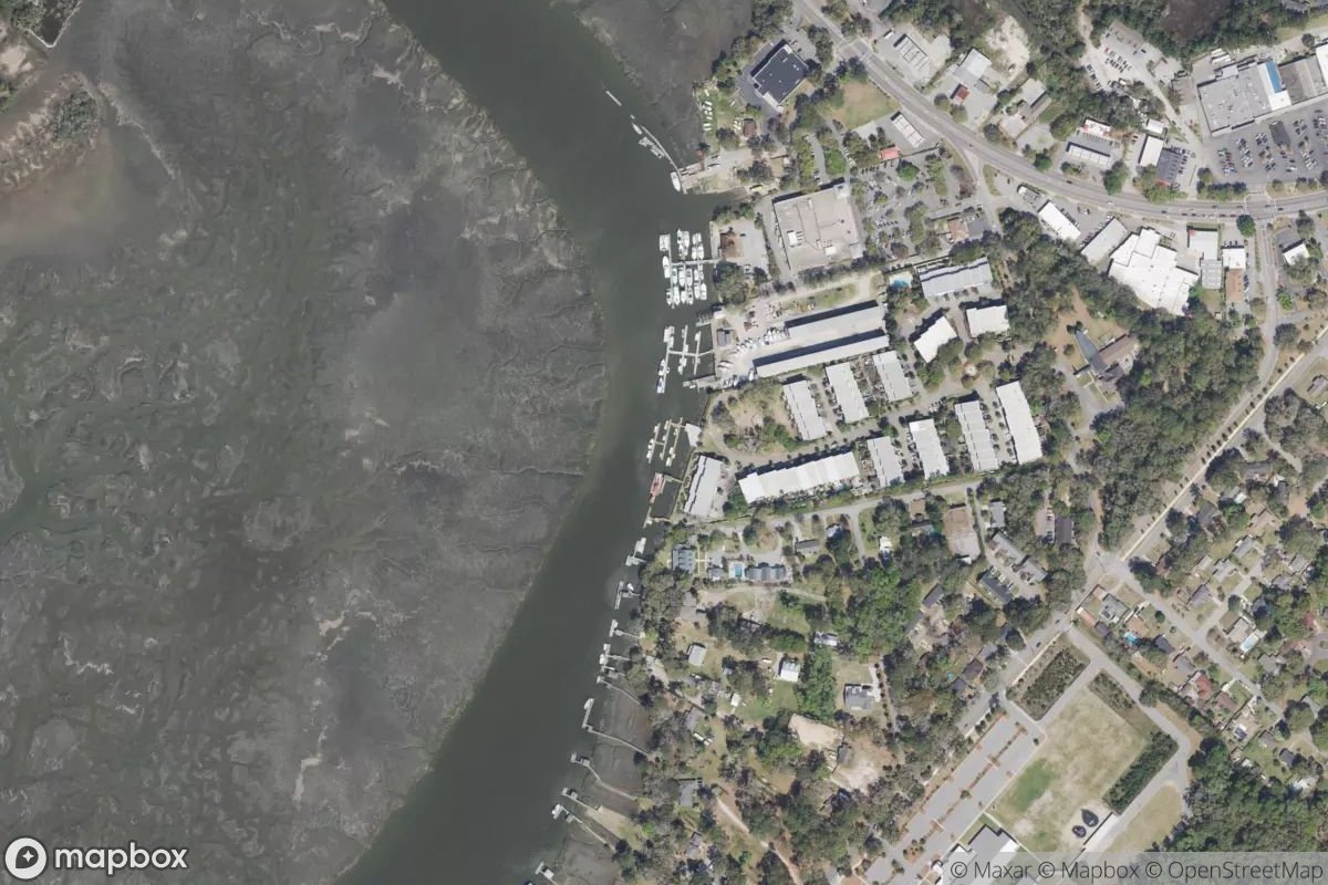 Satellite view of Marina at 32.0121, -80.9888