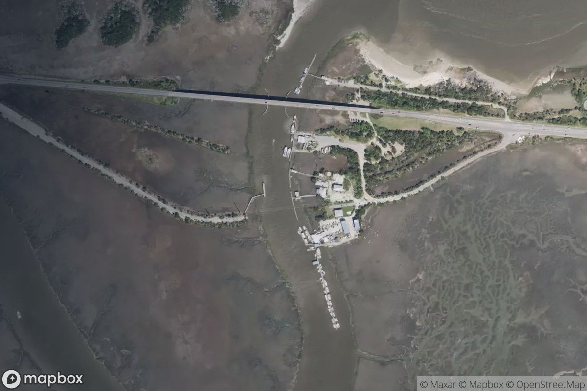 Satellite view of Marina at 32.0141, -80.8834