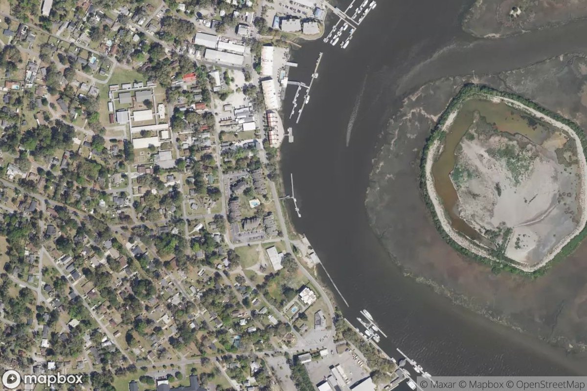 Satellite view of Marina at 32.0282, -81.0499