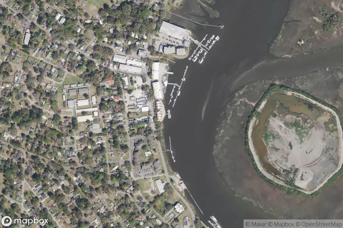 Satellite view of Marina at 32.0293, -81.0498