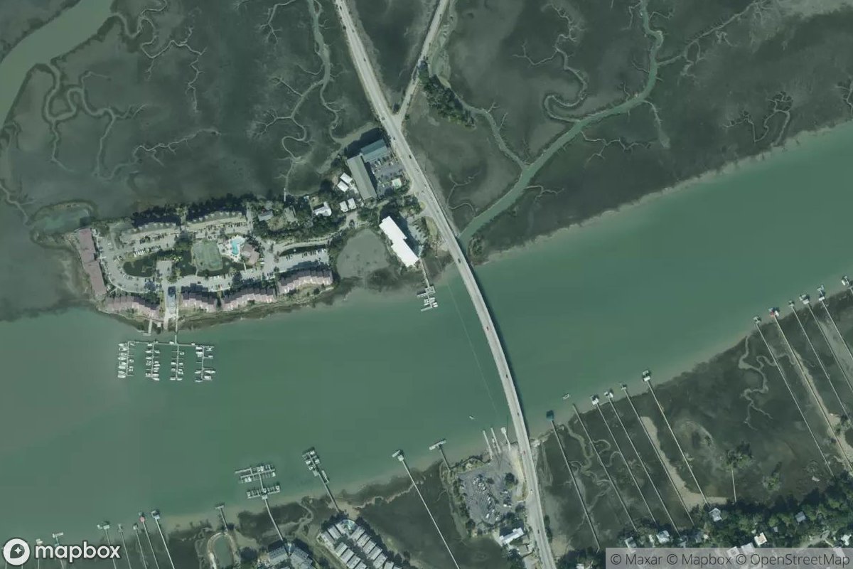 Satellite view of Marina at 32.6622, -79.9444