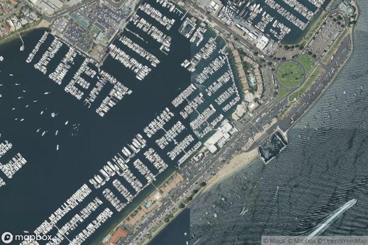 Satellite view of Marina at 32.7161, -117.2262