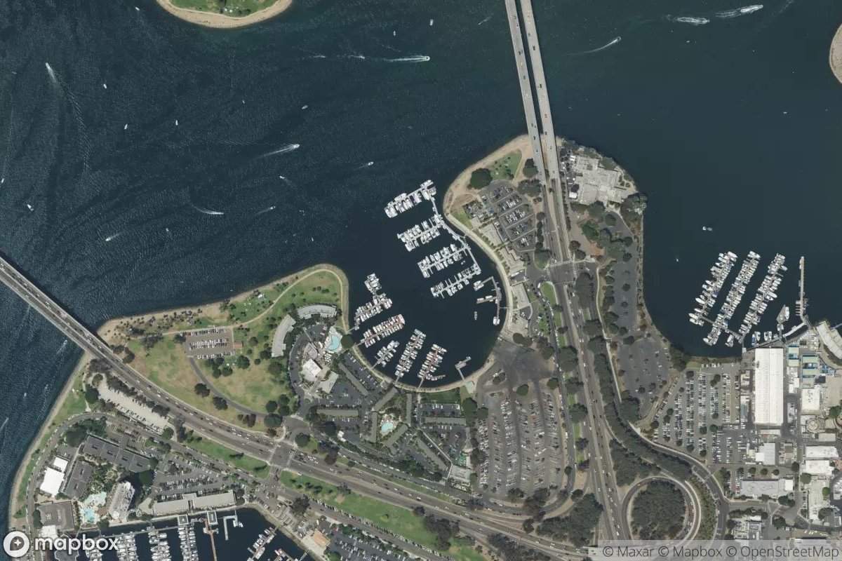 Satellite view of Marina at 32.7677, -117.2358