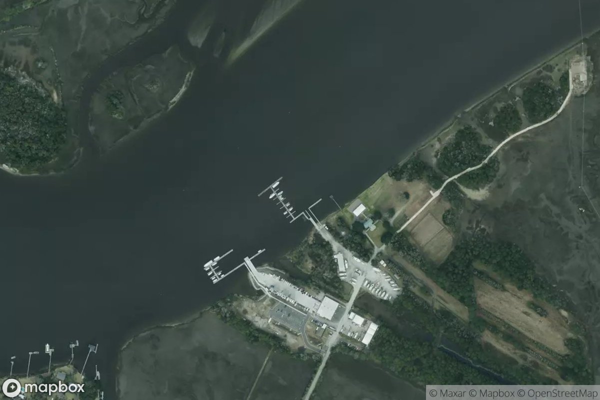 Satellite view of Marina at 32.7725, -80.0628