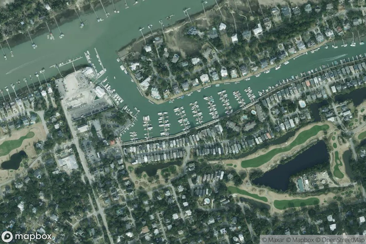 Satellite view of Marina at 32.8043, -79.7567