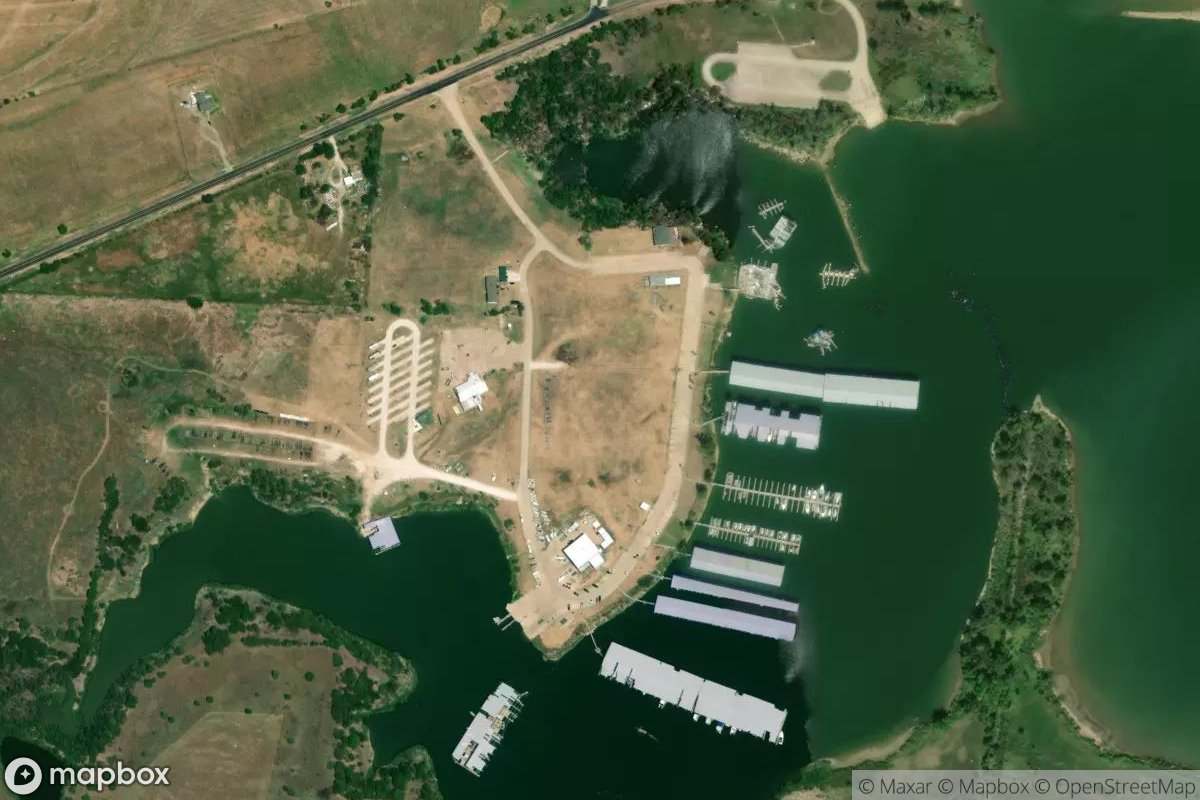 Satellite view of Marina at 33.3766, -97.1088
