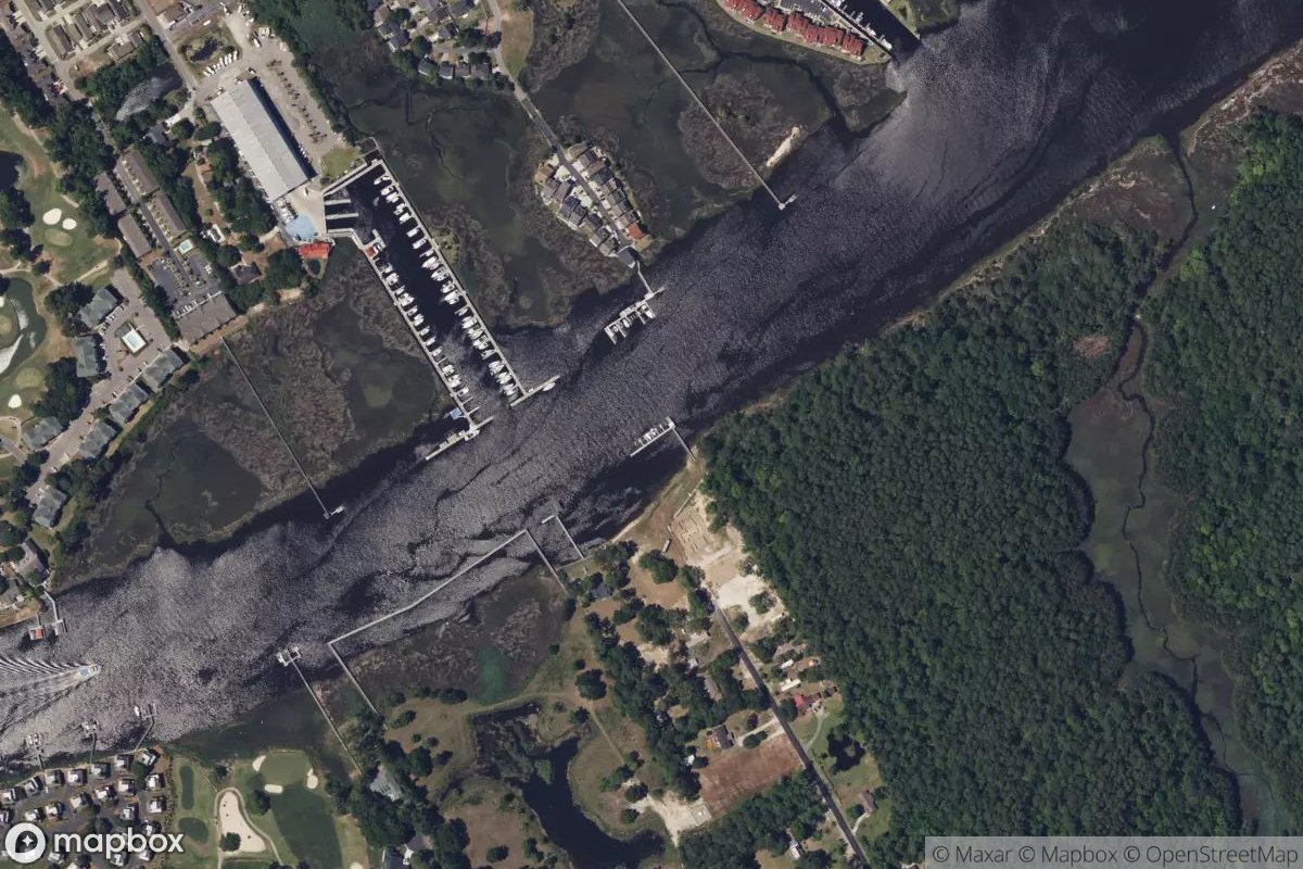 Satellite view of Marina at 33.8638, -78.6193