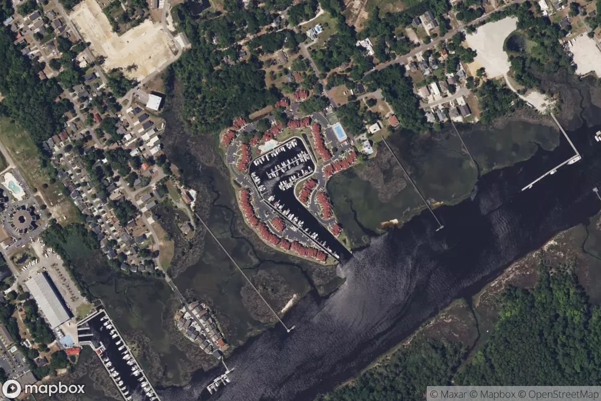 Satellite view of Marina at 33.8680, -78.6177