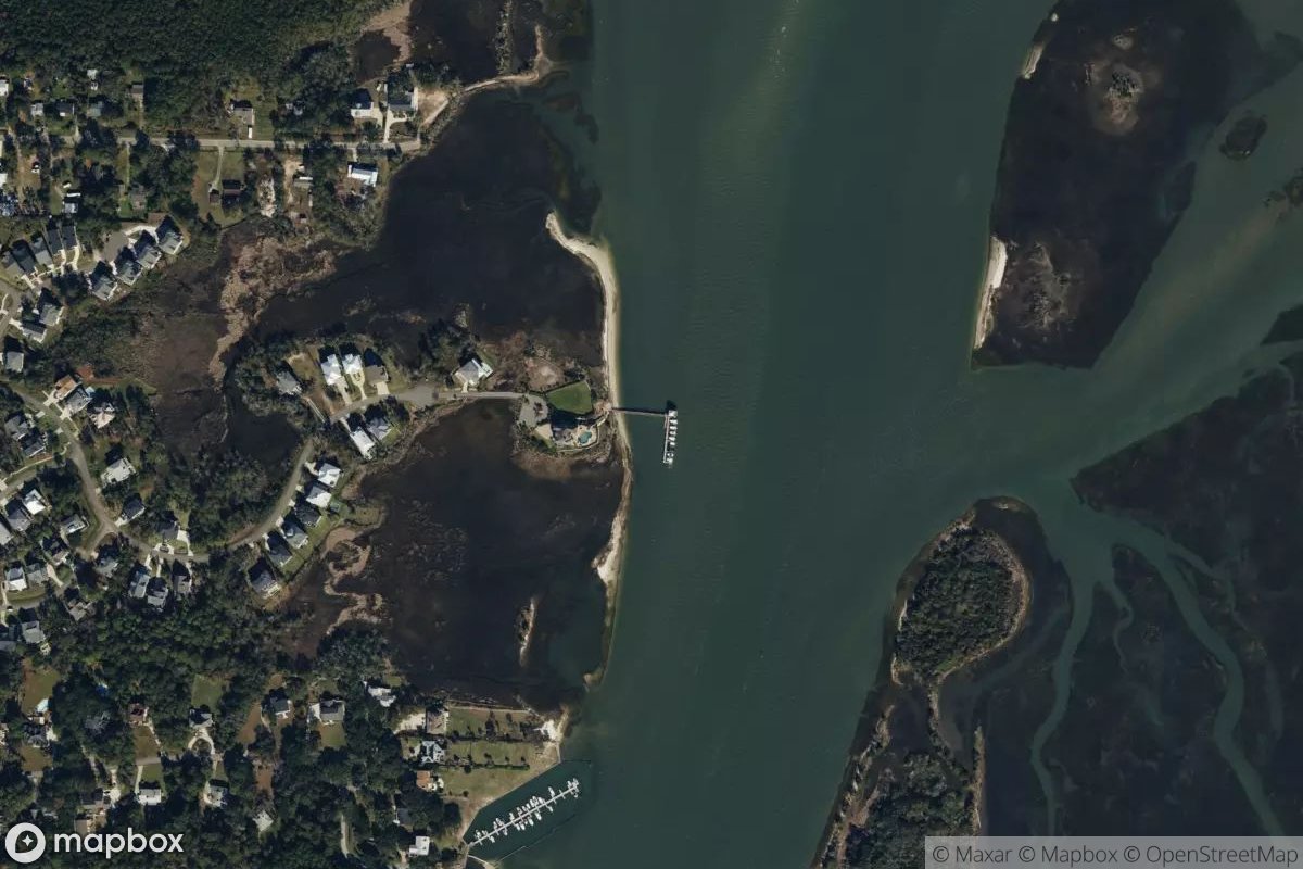 Satellite view of Marina at 34.0889, -77.8817