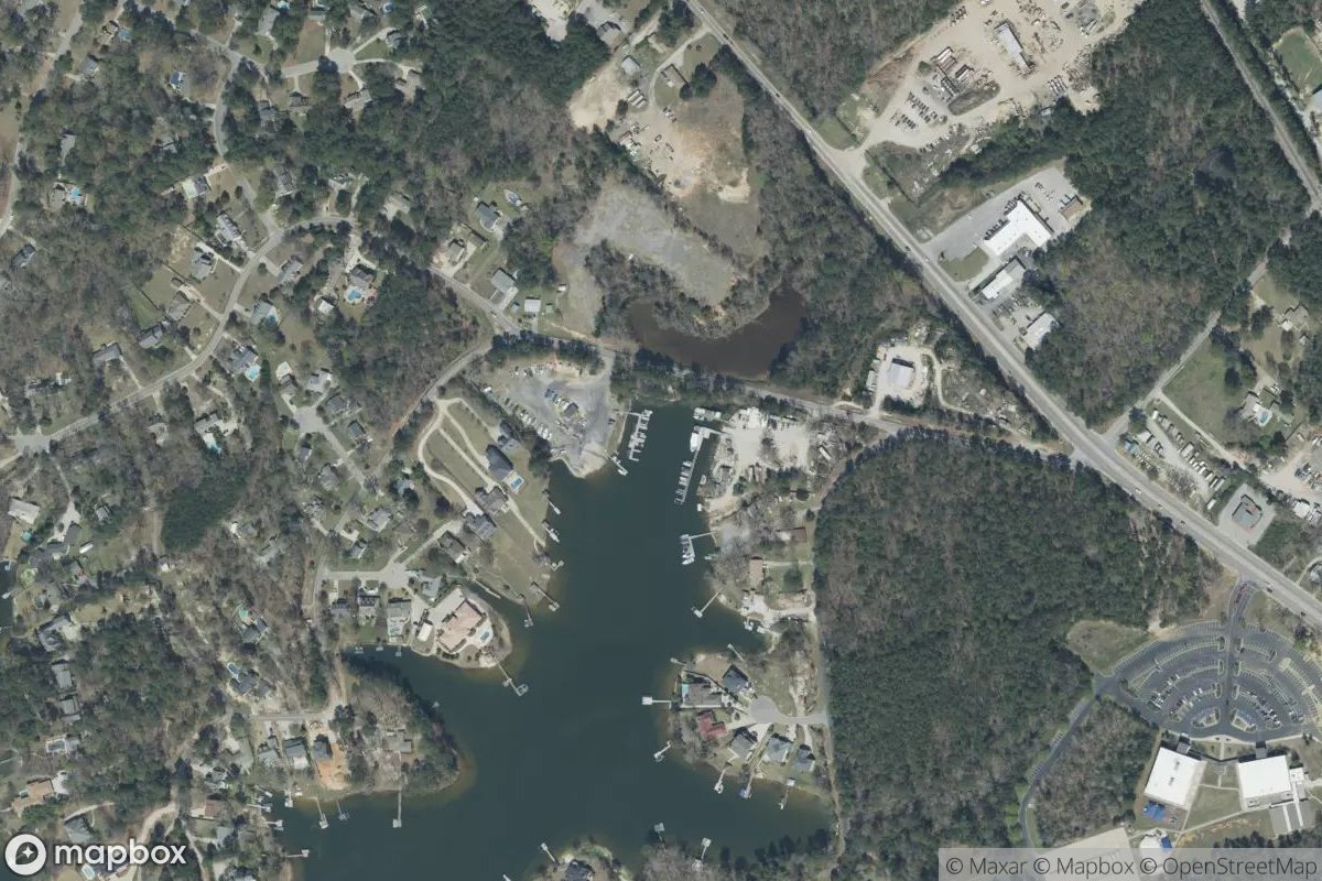 Satellite view of Marina at 34.1292, -81.2525