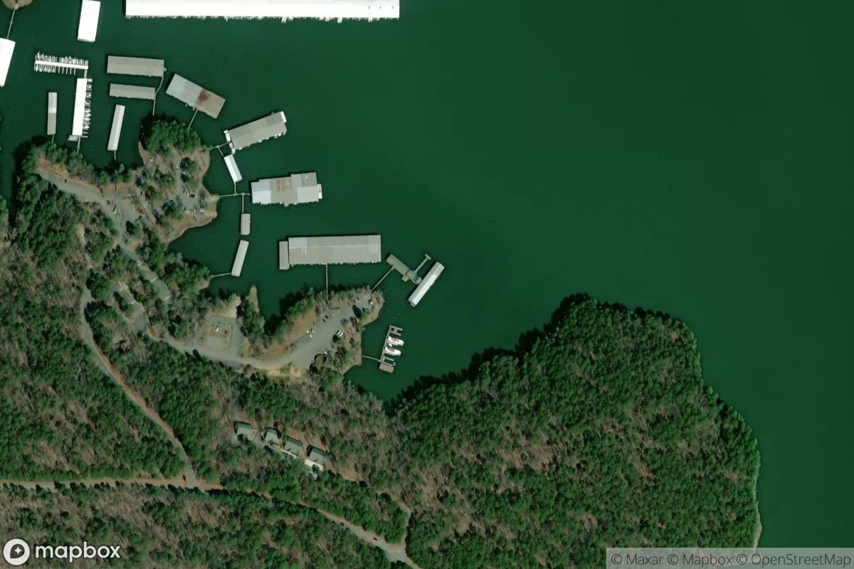 Satellite view of Marina at 34.2192, -93.1184