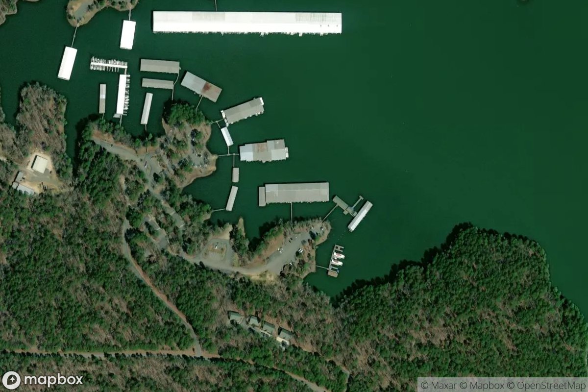 Satellite view of Marina at 34.2196, -93.1199