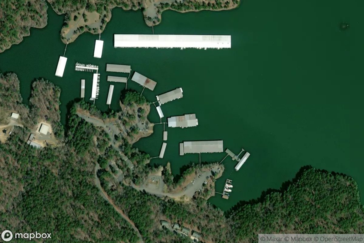 Satellite view of Marina at 34.2204, -93.1206