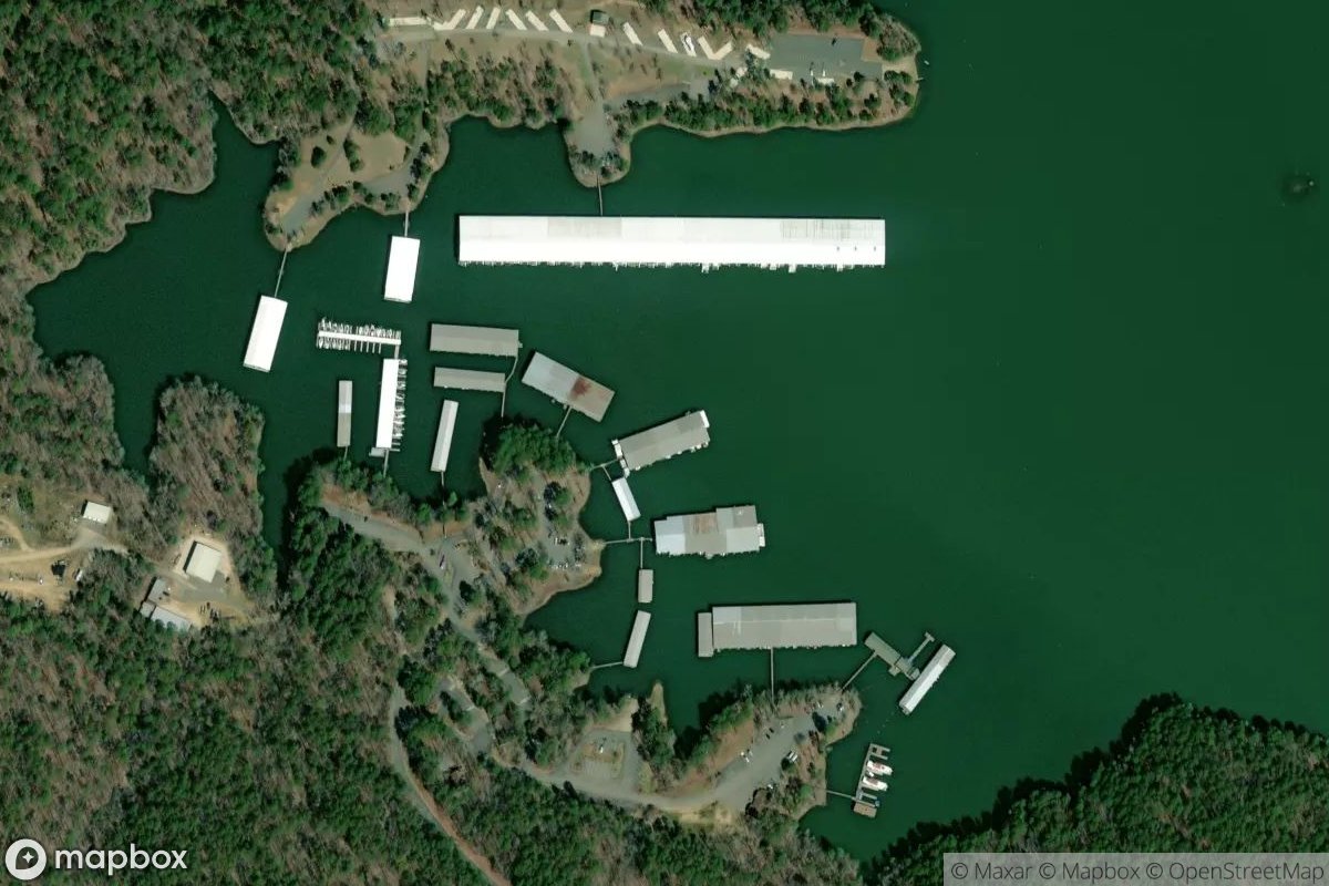 Satellite view of Marina at 34.2211, -93.1210