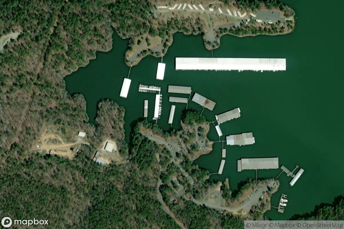 Satellite view of Marina at 34.2212, -93.1231