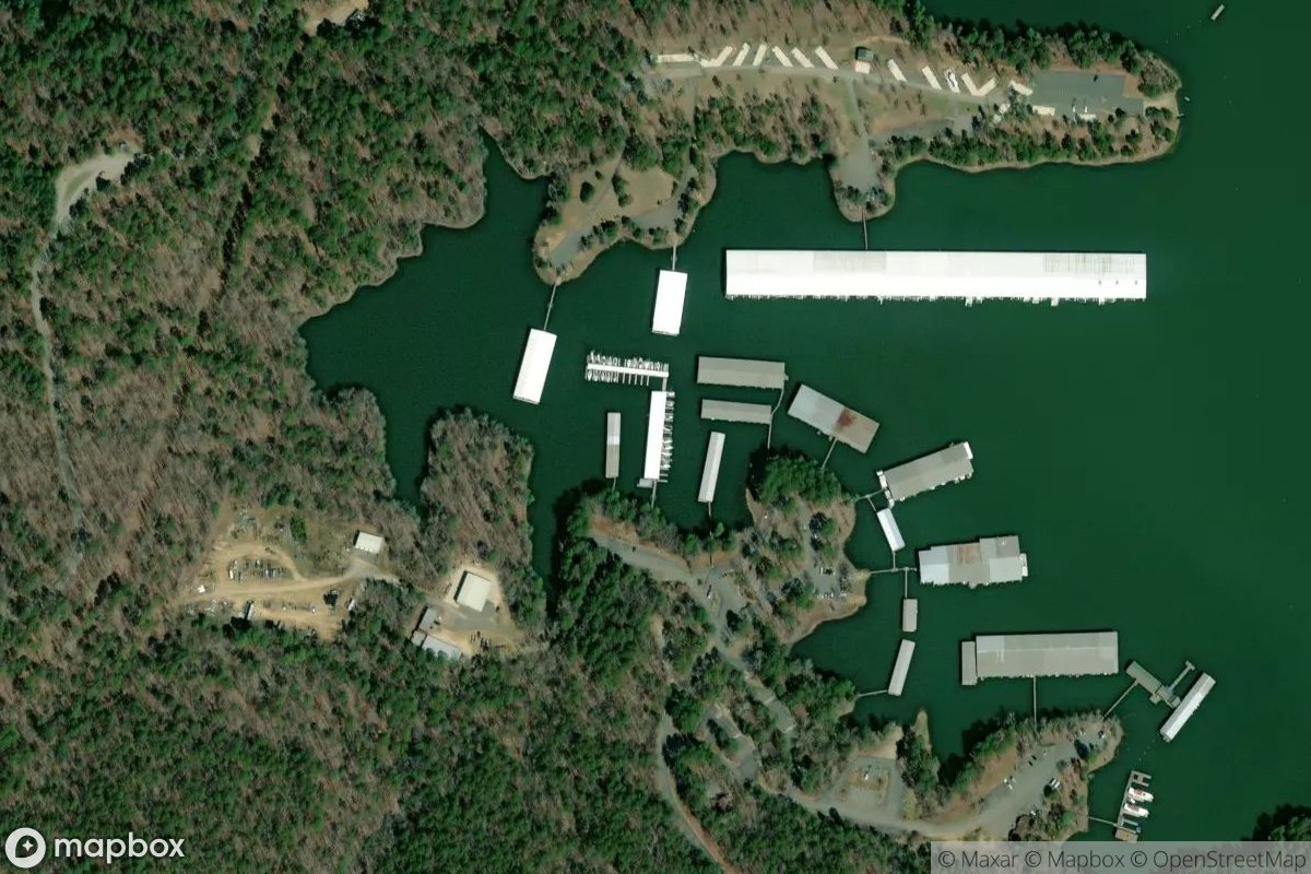Satellite view of Marina at 34.2214, -93.1237