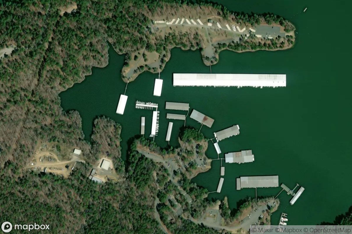 Satellite view of Marina at 34.2216, -93.1229
