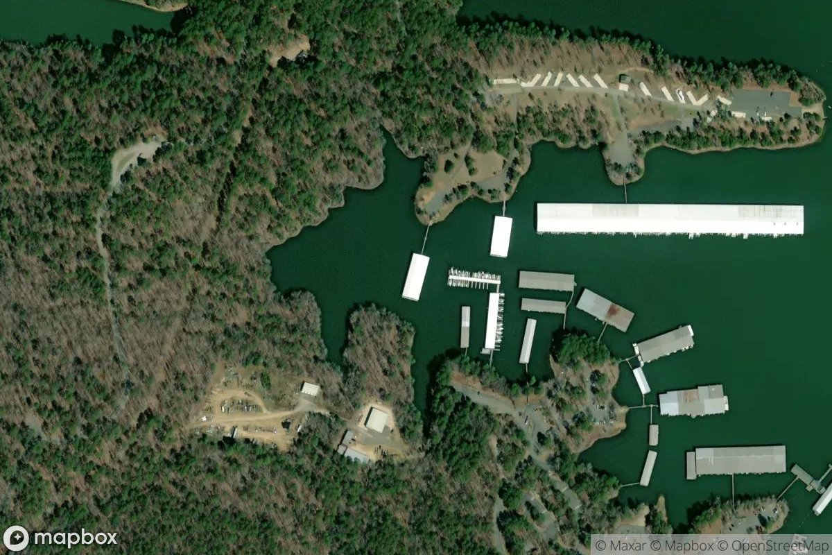 Satellite view of Marina at 34.2220, -93.1248