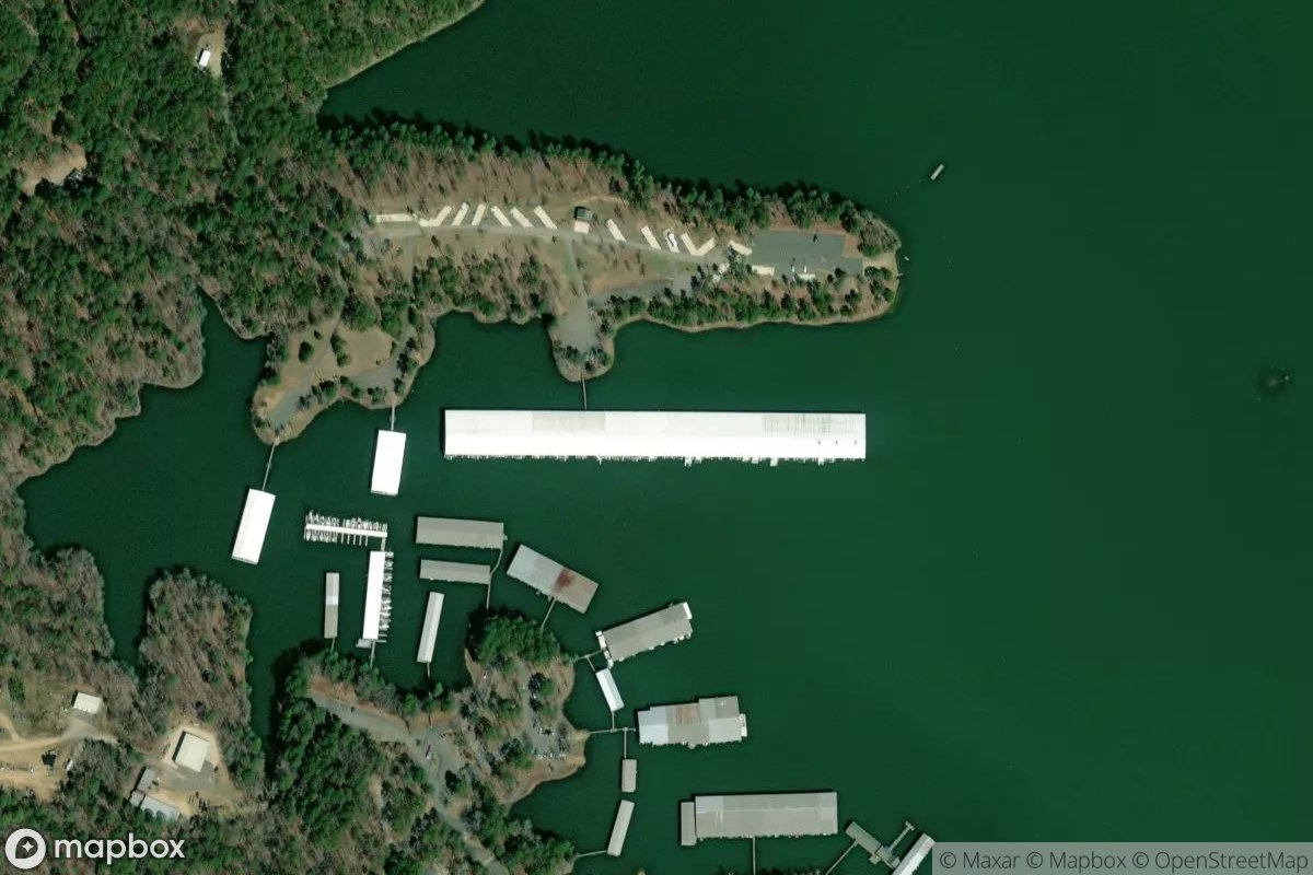 Satellite view of Marina at 34.2227, -93.1209