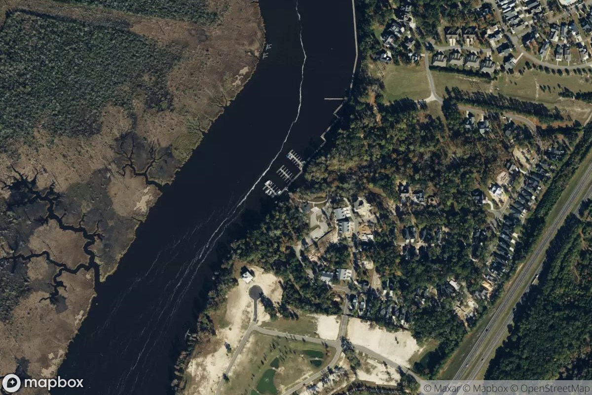 Satellite view of Marina at 34.3128, -77.9537