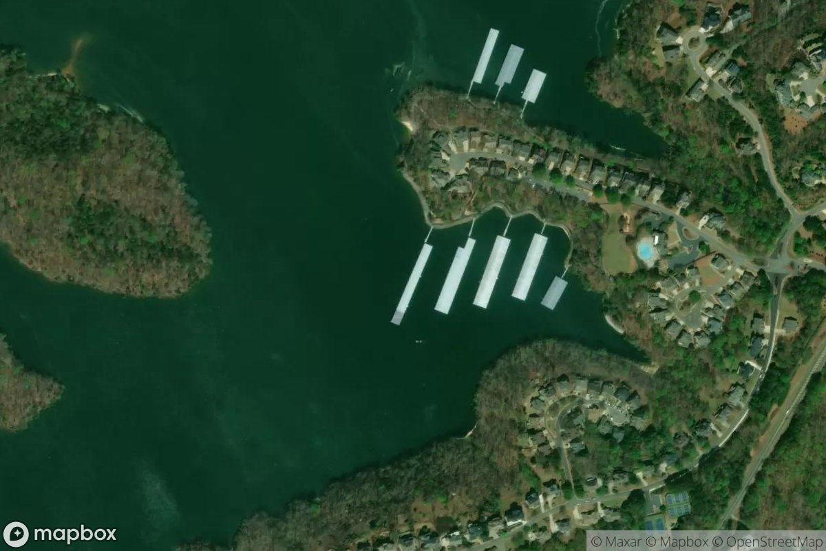 Satellite view of Marina at 34.3260, -83.9449