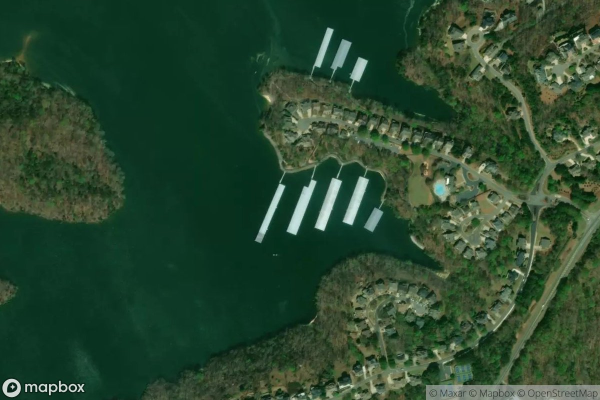 Satellite view of Marina at 34.3261, -83.9443