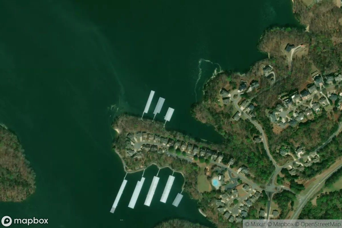 Satellite view of Marina at 34.3284, -83.9429