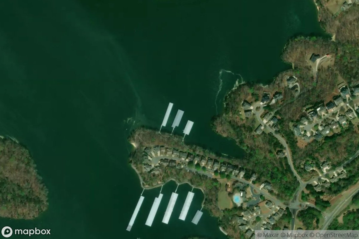 Satellite view of Marina at 34.3286, -83.9433