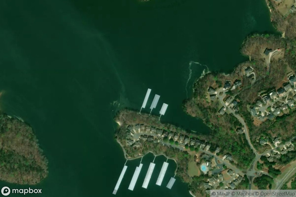 Satellite view of Marina at 34.3288, -83.9437