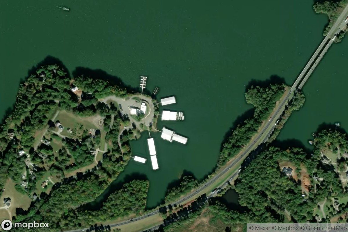 Satellite view of Marina at 34.4822, -83.0336