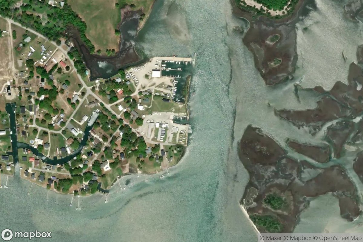Satellite view of Marina at 34.5435, -77.3606