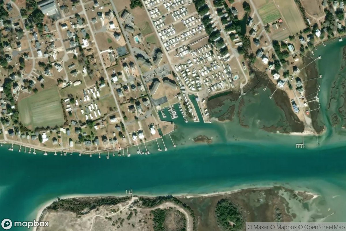 Satellite view of Marina at 34.6742, -77.0888